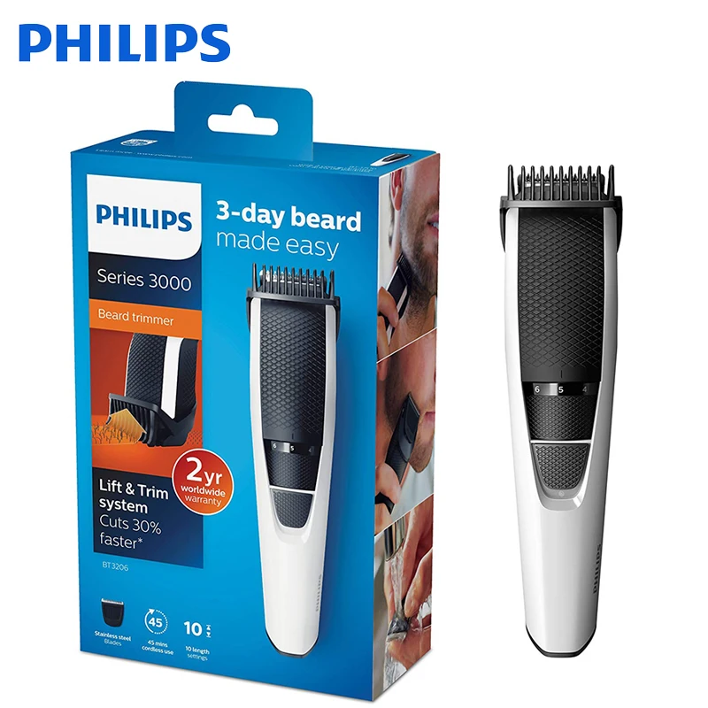 Электробритва Philips bt3206/14 серии 3000 триммер для бороды с 45 минутным беспроводным