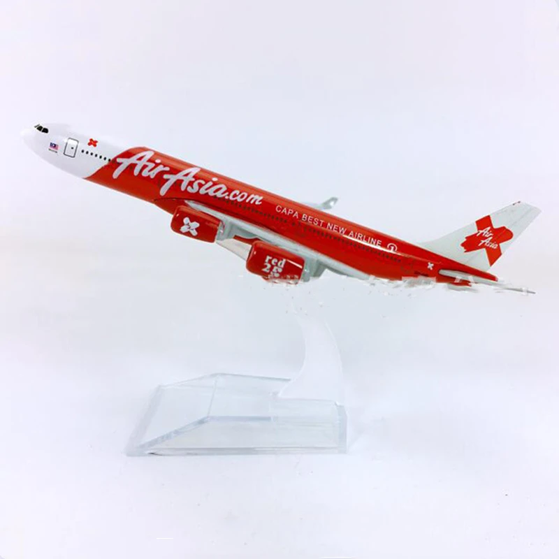 1/400 масштаб 16 см Airbus A340 AIRASIA самолет сплав игрушечные модели самолетов для
