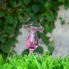 Милая стеклянная водяная лампа, самополивающиеся шарики в форме птицы, ручная выдувка, прозрачные лампочки для полива растений, дизайн в виде грибов для птиц