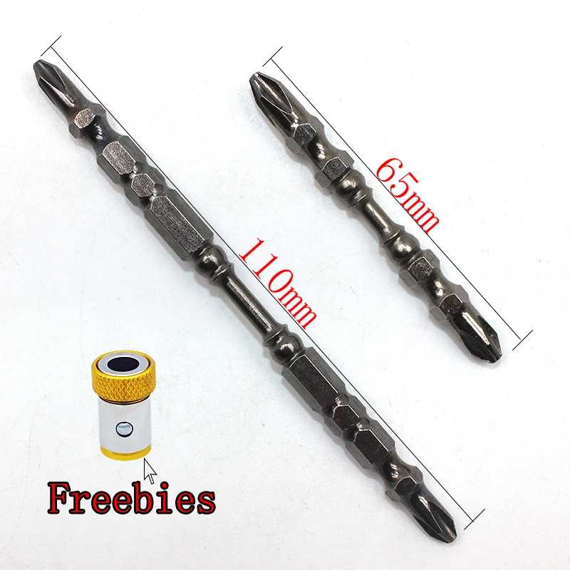 5/10PCS double-head PH2 screwdriver set 65-110mm 1/4 magnetic cross non-slip hand tool ring bit Accessories | Инструменты
