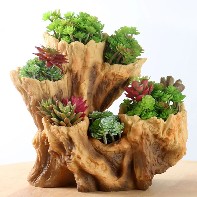 

Nordic Creative Small Flower Pot Resin Minimalist Planters Vintage Home Garden Vertical Bloempotten Balcony Decorations BK50hh