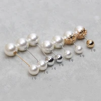 20pcs europe and the united states explosion multifunctional pearl brooch clothing fixed pin unisex anti glare jewelry needle