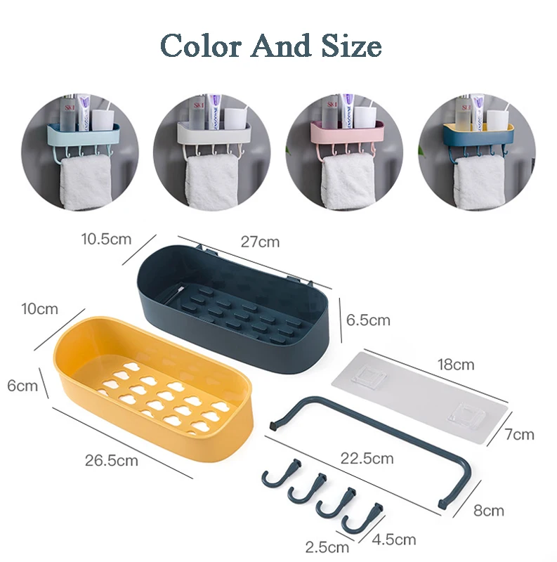 Полка для ванной душевая полка держатель комнаты угловая настенная черный