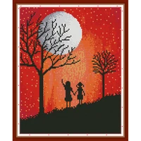 everlasting love inherited chinese cross stitch kits ecological cotton stamped printed 11ct diy gift wedding decoration for home