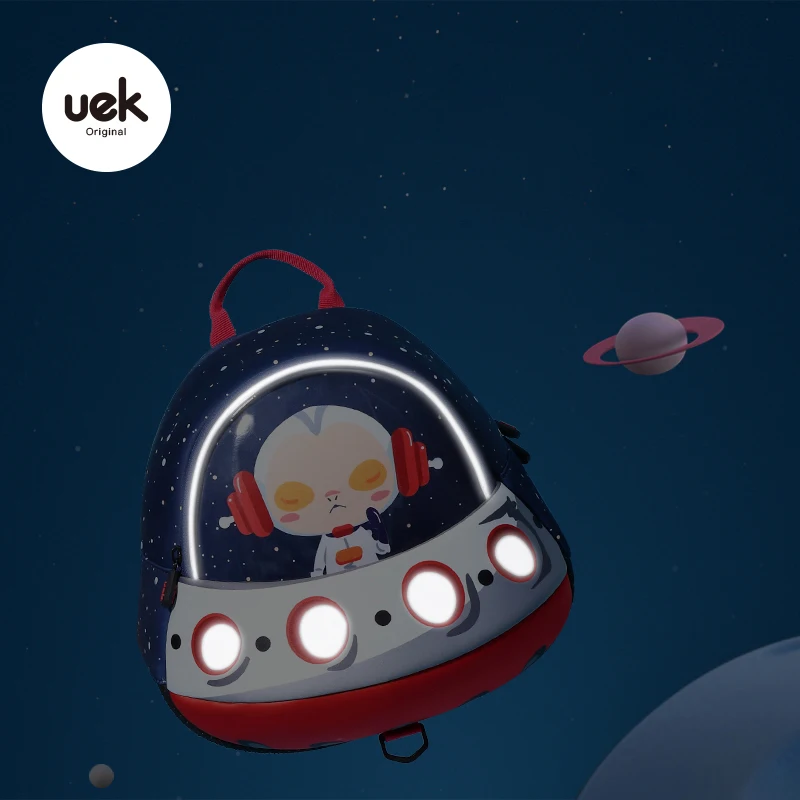 Uek Kids anti-lost New Style Cartoon UFO Waterproof School Bag cartoon bag for Children'S BookBag Kindergarten Boy And Girl gift |