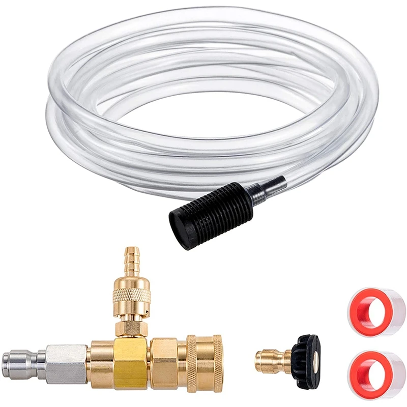 Hot XD-Downstream Injector for Pressure Washer, Power Washer Injector Kit, Soap Injector, 3/8 Inch Quick Connect, 4000 PSI