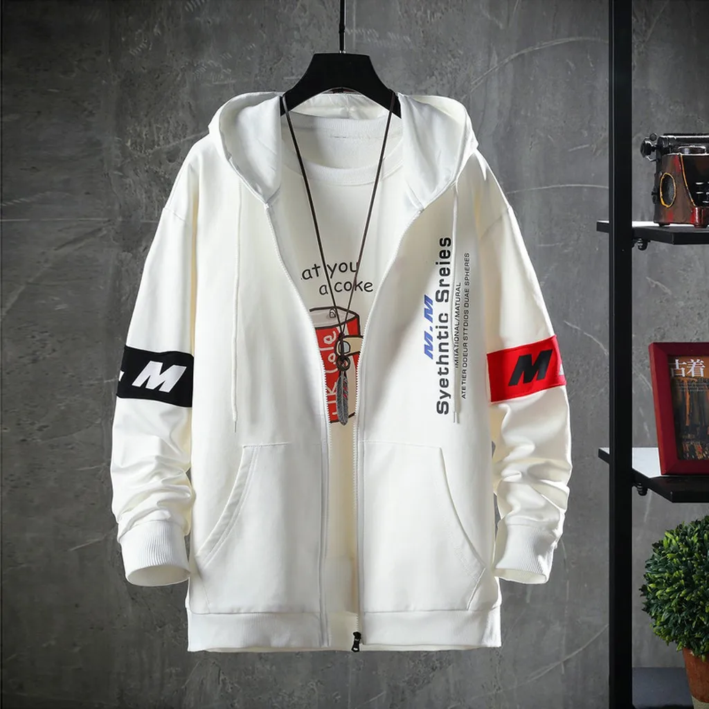 Мужская зимняя куртка в стиле хип хоп Повседневная модная толстовка с капюшоном