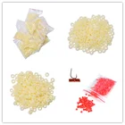 2500 шт. = 10 упаковок резиновых лент для рыбалки, наживка-гранулятор для червяка, красныежелтые рыболовные аксессуары, рыболовные снасти