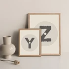 Постер с именем на заказ, персонализированные буквы алфавита, искусство, холст, печать, Современная Скандинавская Настенная картина, картина для украшения гостиной