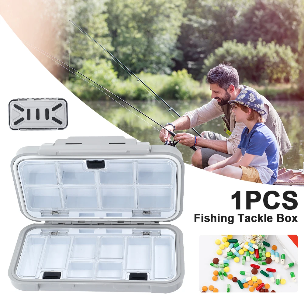 

2021 Waterproof Fishing Tackle Box Double-Sided Bait Lure Box Waterproof Sub-Box Fishing Hook Supplies Tool Storage Box