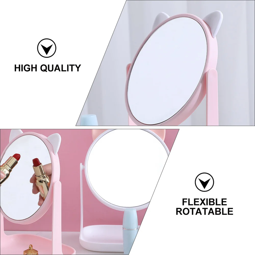 

1pc Cosmetics Mirror Makeup Mirror Rotating Mirror Tray Makeup Mirror