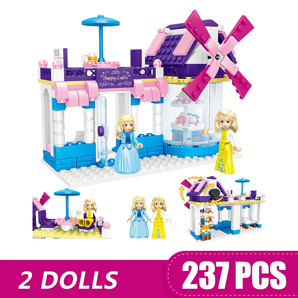 237 шт Малый строительные блоки совместимые с Legoe мельница Десерт Дом Игрушки для