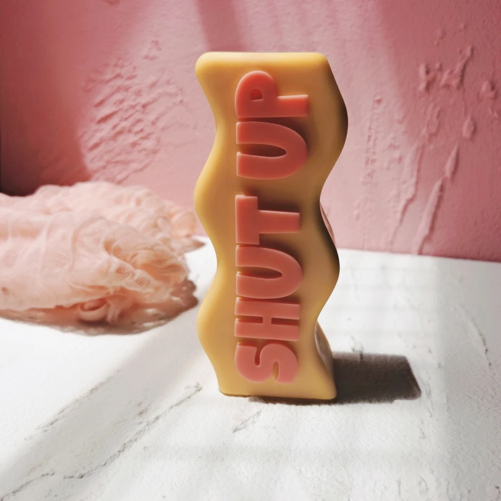 Уникальная силиконовая форма Squiggle в виде милой свечи прямоугольной формы