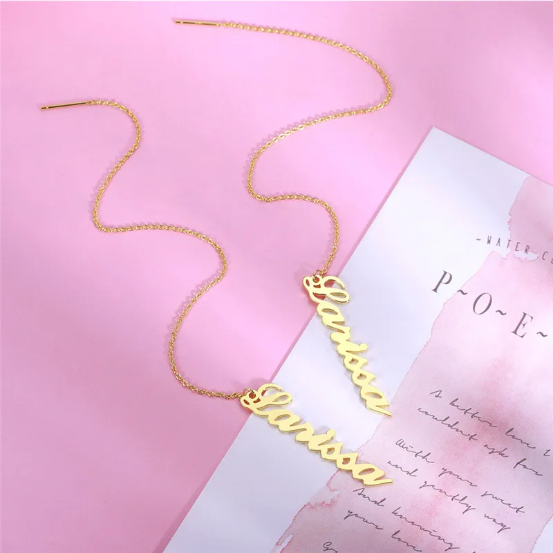 AILIN пользовательские именные серьги для женщин индивидуальные висячие с