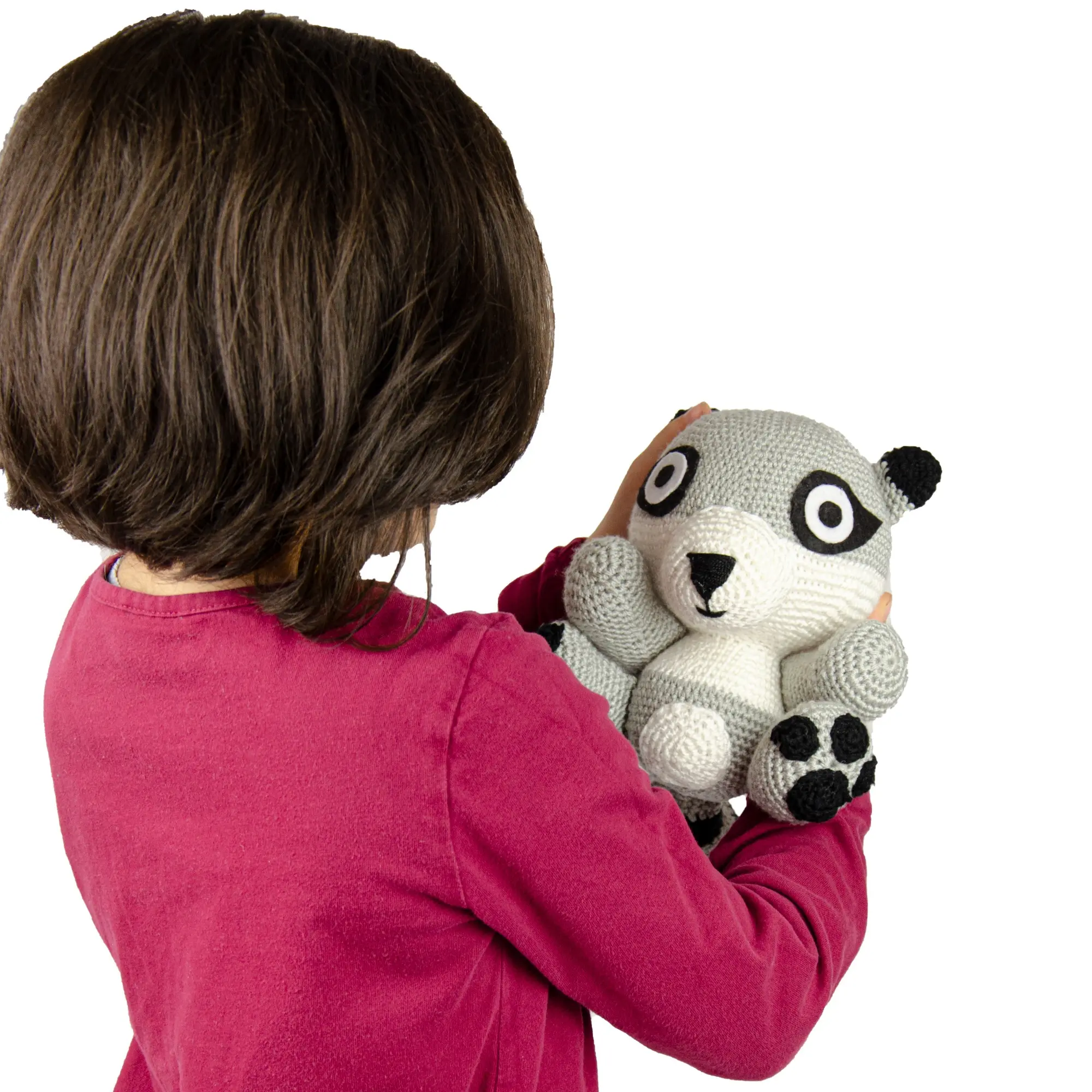 

Amigurumi Toy Racoon, 100% Cotton Organic Non-Toxic Yarn Crochet Handmade, Larry the Racoon