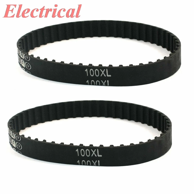 

100XL 50 Teeth 10mm Width Rubber Cogged Industrial Timing Belt Black 10