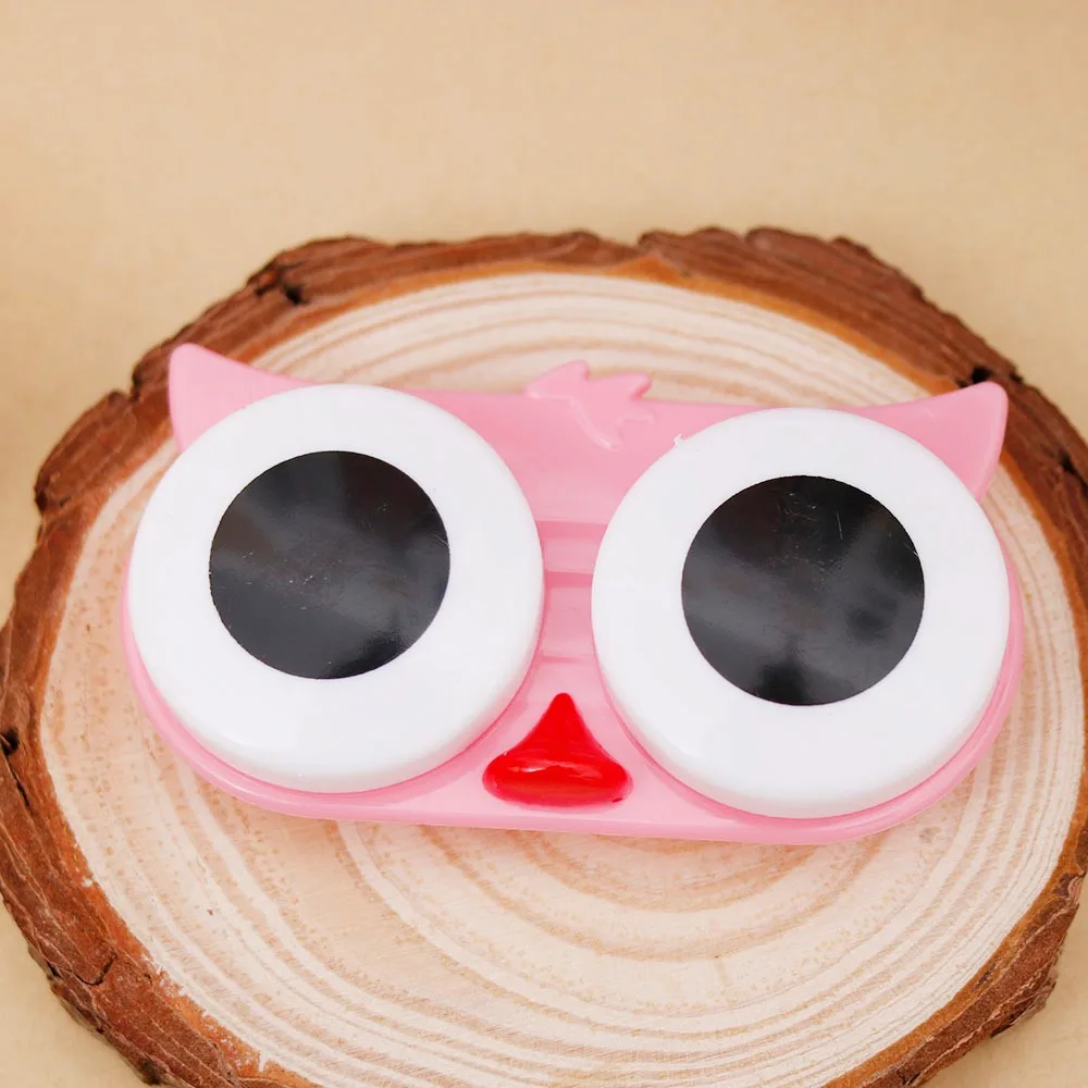 Чехол для контактных линз с милым дизайном в виде животных портативный футляр