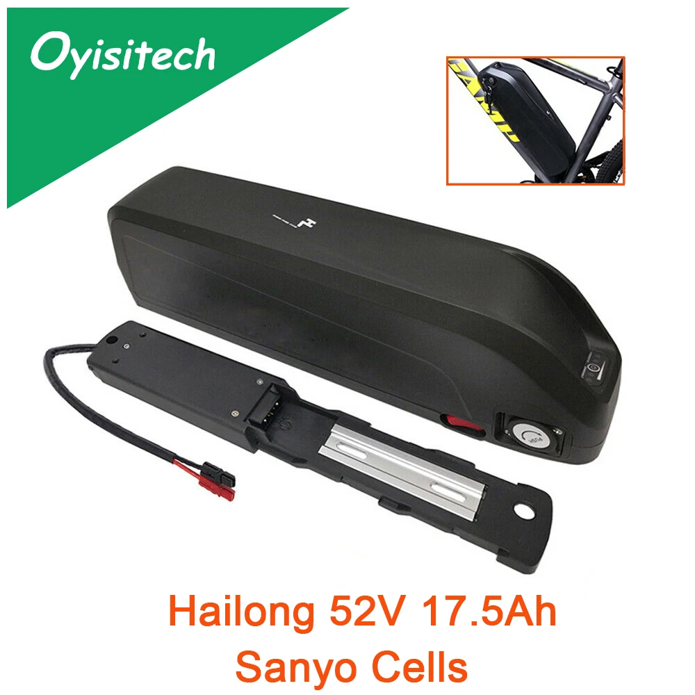 

52V 17.5AH ebike Battery Sanyo Hailong Down Tube 18650 Cells 30A BMS Electric Bafang Battery 500W 750W 1000W BBS02 BBS03 BBSHD