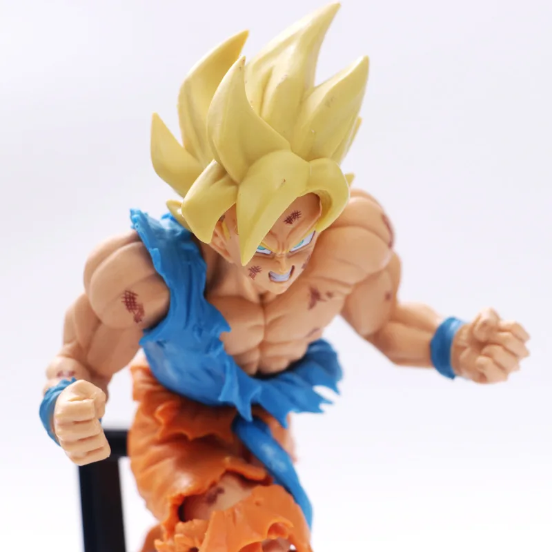 Dragon Ball Z Goku позитивно лицом к врагу стиль фигурка DBZ Goku Супер Saiyan Shock Wave Коллекция Модель игрушки 18 см