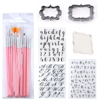 letters letters stamp sweet cake decorating tools fondant embossing diy alphabet cutter pastry accessories party cake decoration