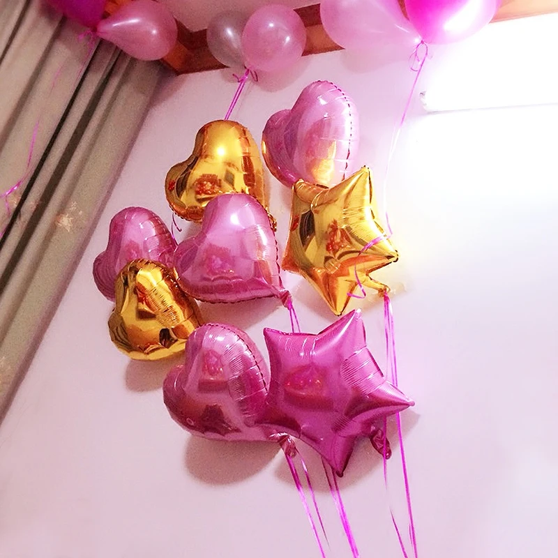 Фольгированные воздушные шары 10 шт./лот 5 дюймов звездное сердце декор для