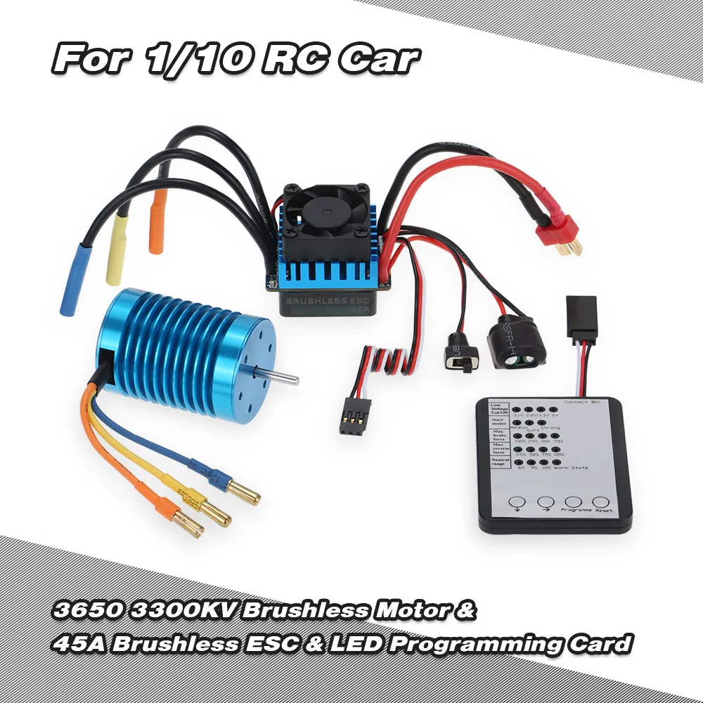 GoolSky 3650 3300KV 4P бесщеточный двигатель и 45A ESC светодиодная карта для
