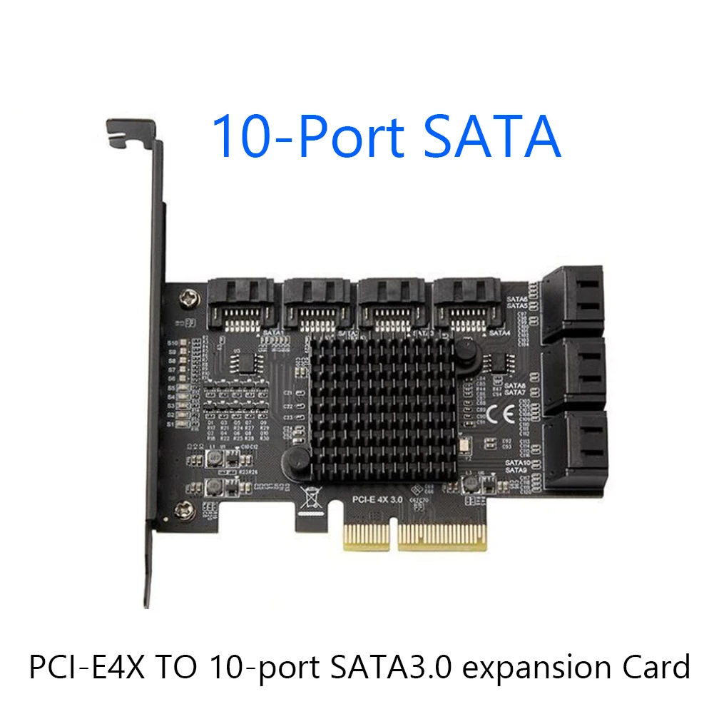 Адаптер SATA PCI-E 4/5 0 Φ X4 X8 X16 к 6/10 6 Гбит/с карта расширения скорости III PCIE контроллер |