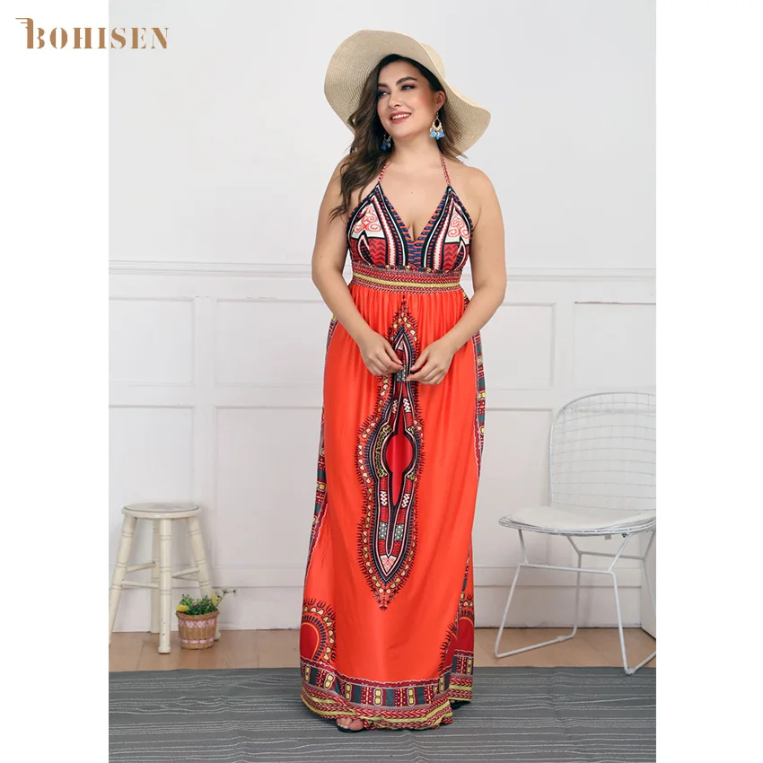 BOHISEN африканские платья для женщин Дашики плюс размер &quotАнкара&quot Африканский