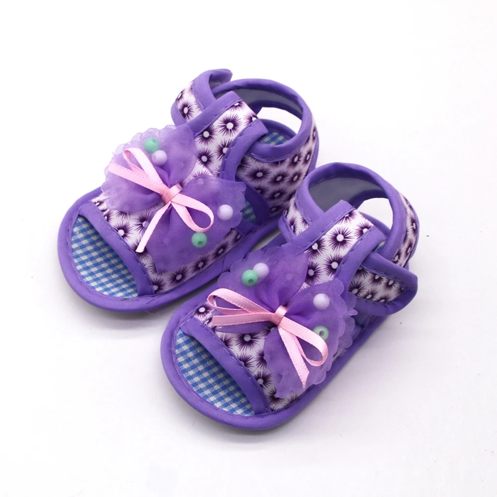 

2019 Cotton Baby Girls Shoes Infant First Walkers Toddler Girls Kid Bowknot Soft Anti-Slip Crib Shoes