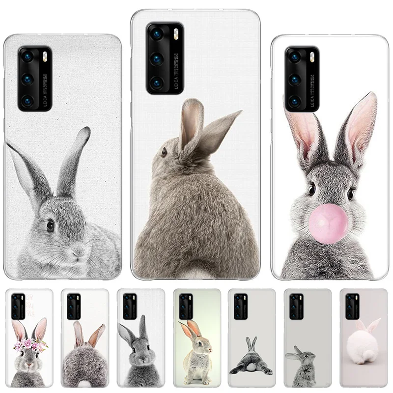 

White Baby Rabbits Soft TPU Bumper Case For Samsung Galaxy A50 A51 A52 A72 A12 A32 A42 5G A71 A10S A11 A20S A21S A22 A31 A02S