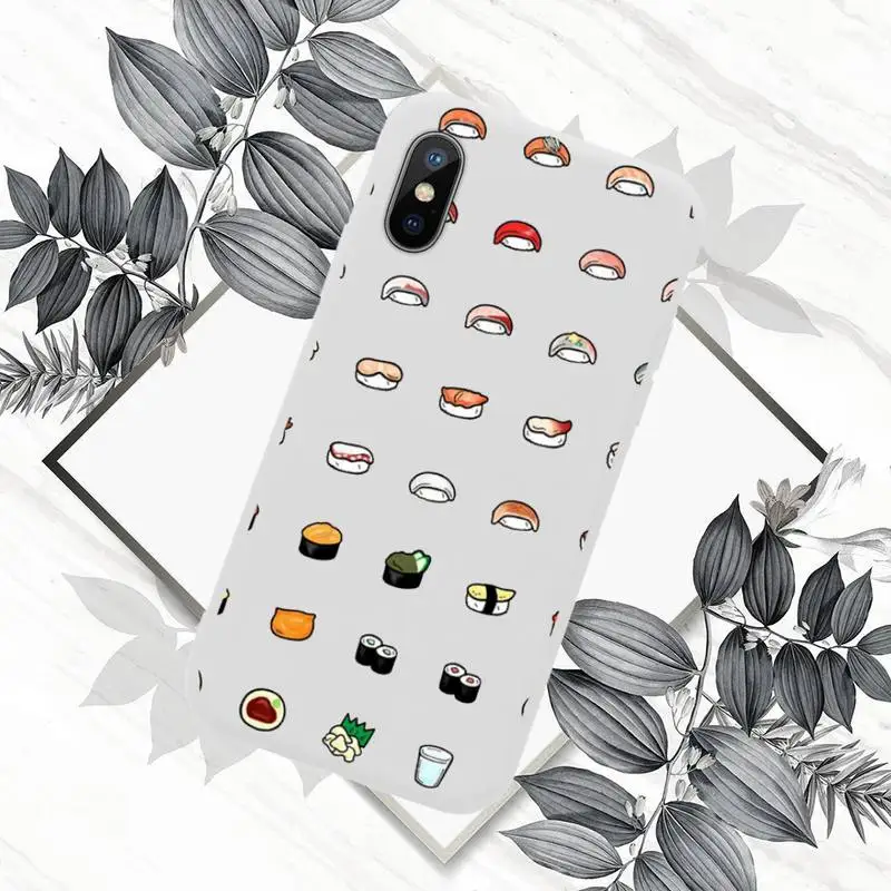 

Cartoon sushi cute Phone Case Candy Color for iPhone 11 12 mini pro XS MAX 8 7 6 6S Plus X SE 2020 XR