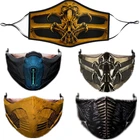 Костюм Mortal Kombat Ninja Game Scorpion Hanzo Hasashi Noob Saibot Subzero для косплея, маска для лица, Пылезащитная маска для взрослых, фильтр