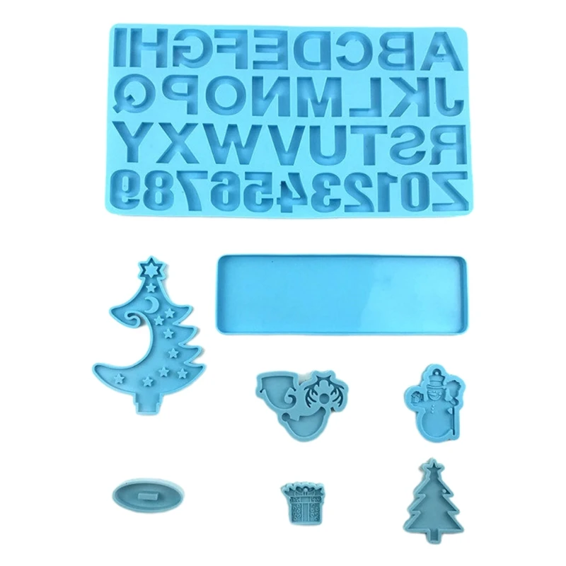

Christmas Tree Alphabet Numbers Silicone Mold Epoxy Resin Casting Jewelry Tool Making Resin Diy Craft Home Decoration