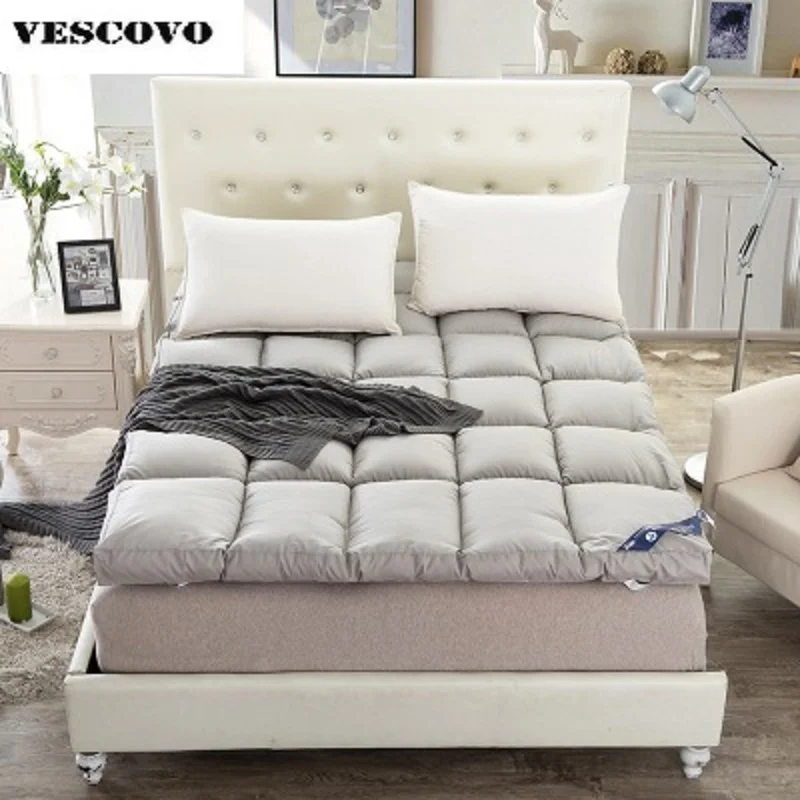 100% утка вниз гусиное перо наполнитель для кроватных матрасов Хлопок Слои матраса