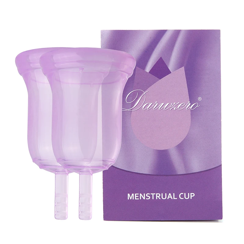 2Pcs-Naked-Purple Жидкая медицинская силиконовая менструальная Чашка мягкая Жидкая силиконовая женская гигиеническая менструальная чашка Женская Дамская менструальная чашка - Цвет: 2Pcs-Naked-Purple