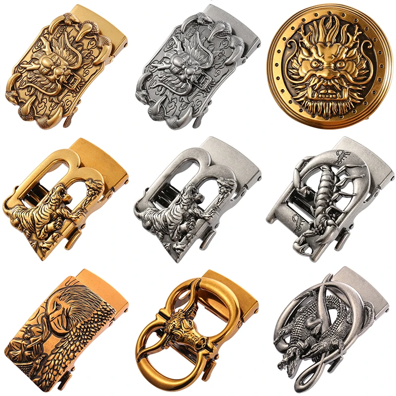 

1pcs Retro Animal Dragon Eagle Lion Head Belt Buckle Western Cowboy Metal Belt Buckles For Men DIY Belt Centipede Tiger