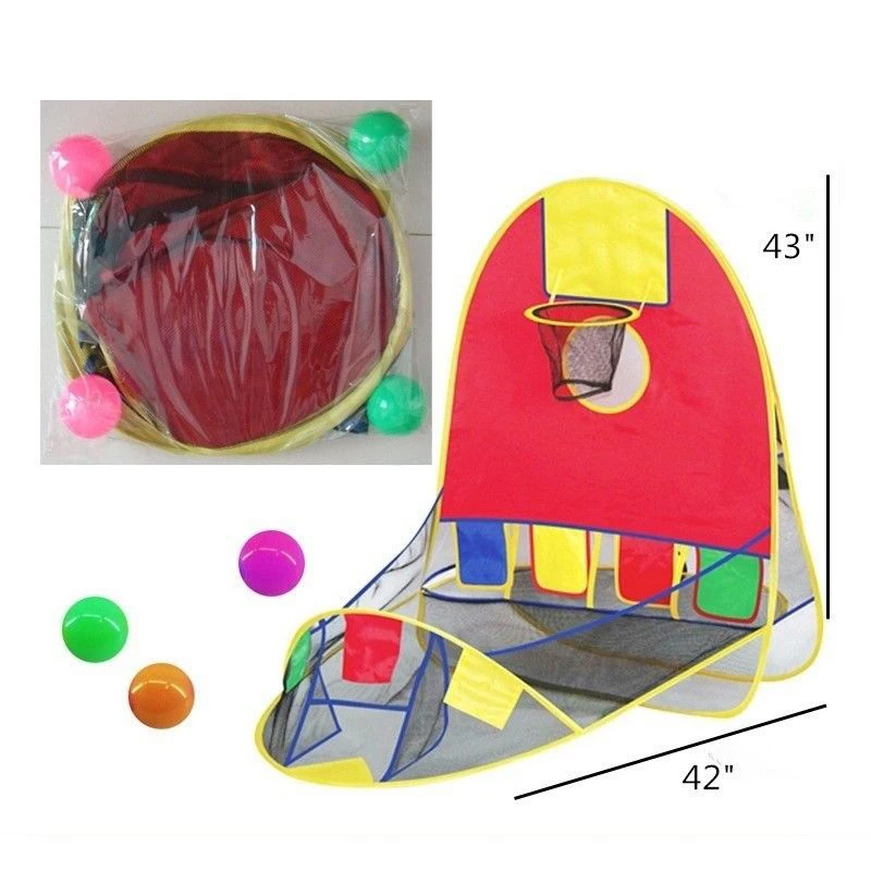 

House Basket Tent Ocean Ball Hoop Kids Basketball Tent Indoor Outdoor Sport Toy Parent Child Interactive Game Baby Play Tent