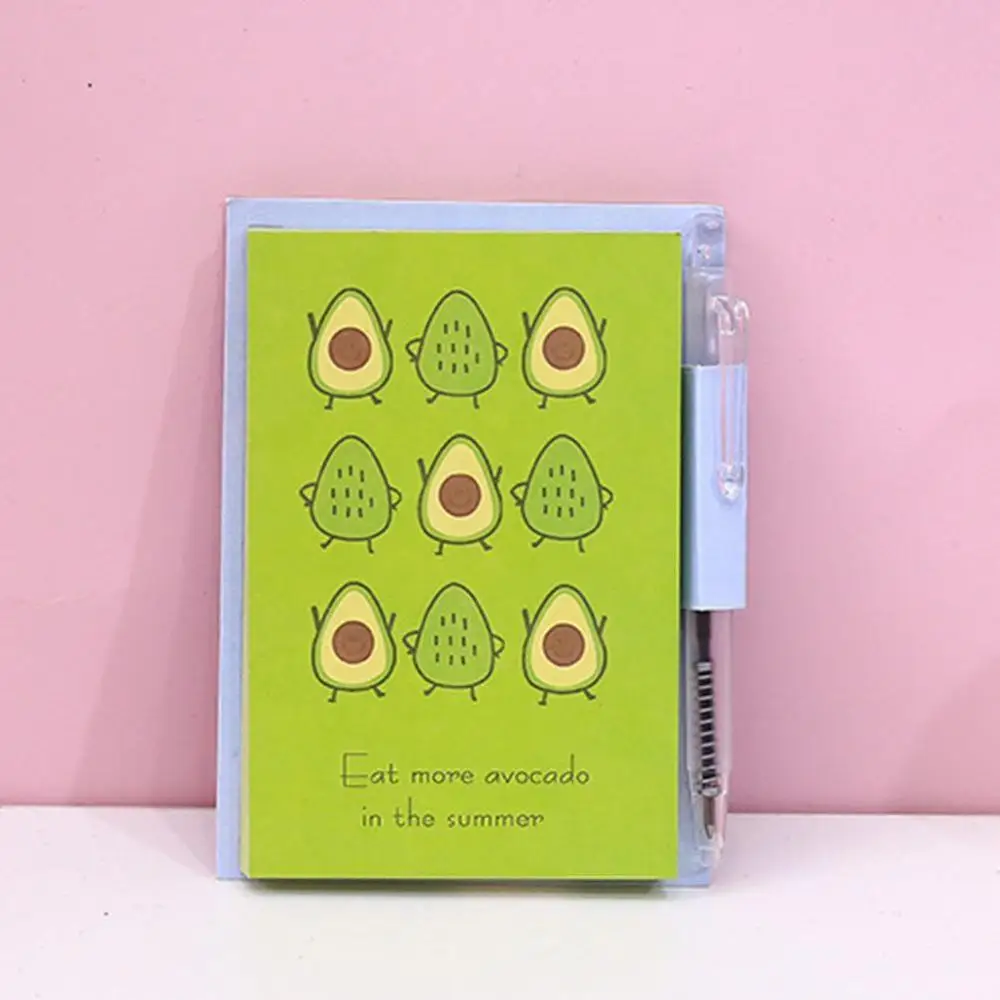 Kawaii авокадо с шариковой ручкой записная книжка дневник книга для упражнений