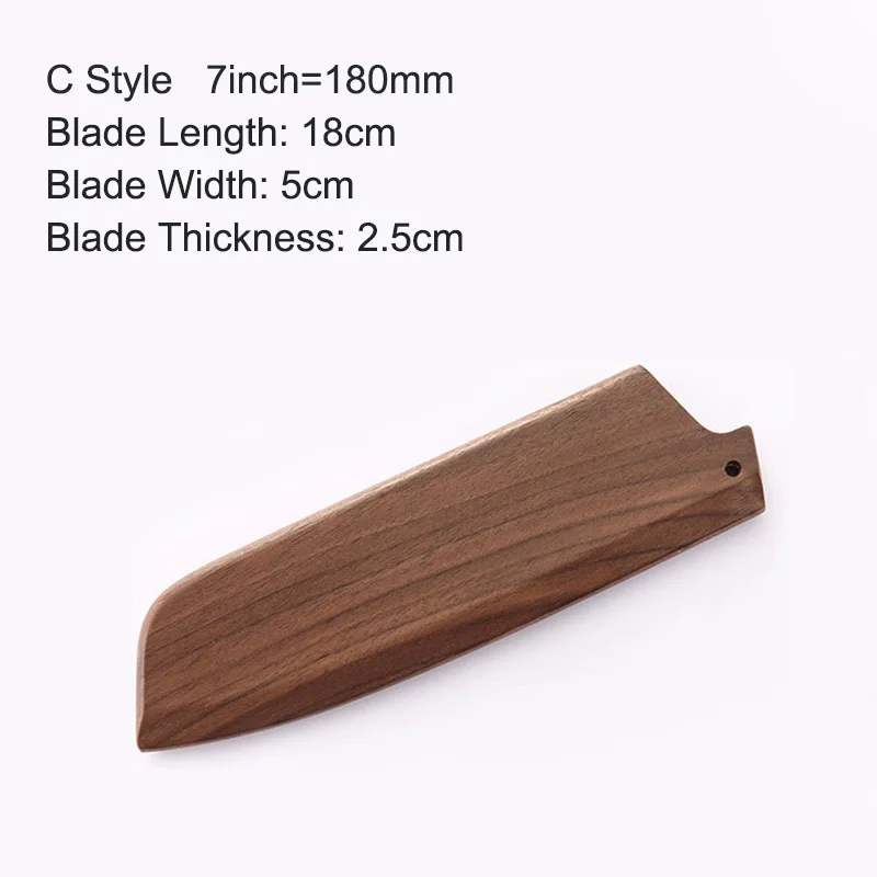 Walnut Wood Knife Sheath 4 5 6 7 8 9 inch Slicer Meat Damascus Japanese Chef Santoku Knives Blade Protector Scabbard Tool | Дом и сад