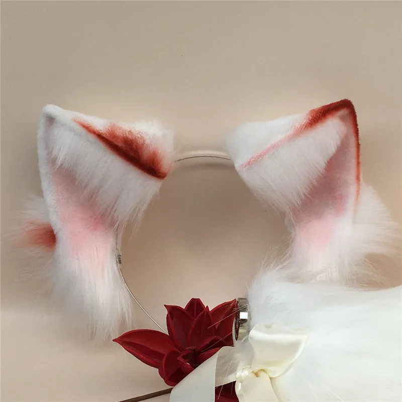 Ful Anime Simulation Beast Ear Beast Tail Wolf Ear Cat Ear Fox Ear Hair Hoop Lolita Custom Cospla Accessories