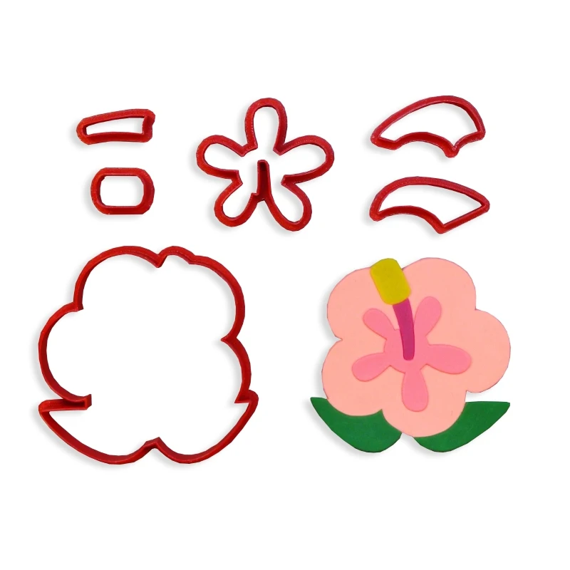 

Цветочные вырубки для помадки, украшение для торта на день рождения для девочек, гибискус, даффил, перивинкль, Маргаритка, цветок, вырубка дл...