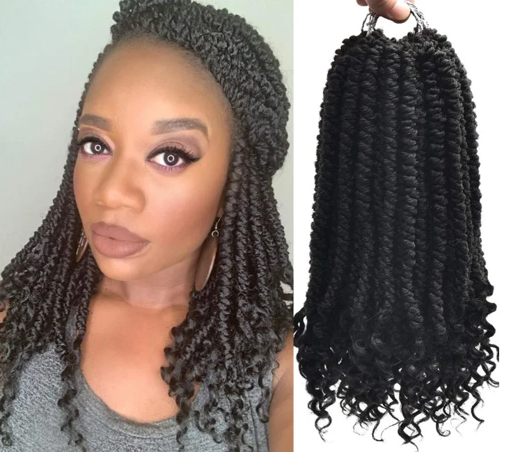 Страсть Твист волос 14 дюймов воды волна синтетические косички страсть твист