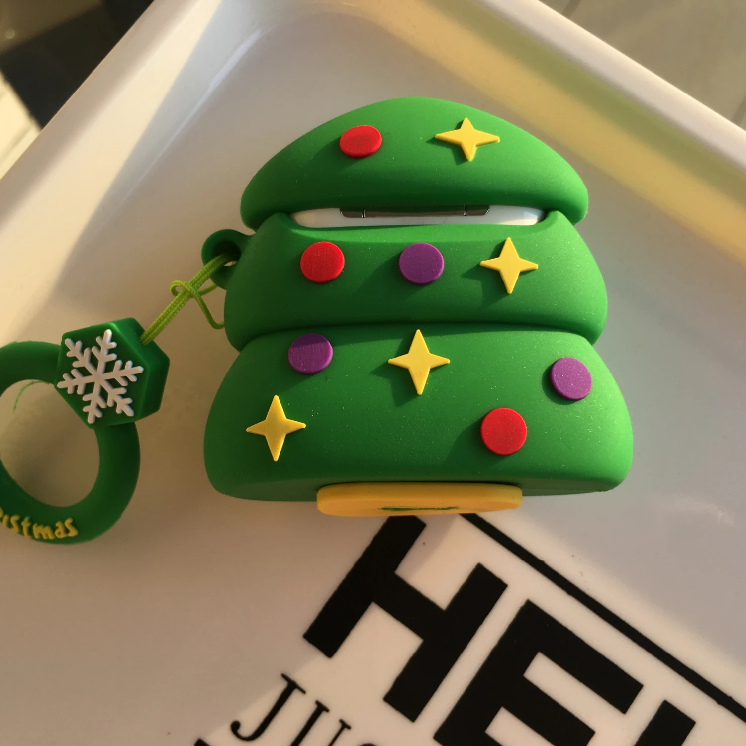 Tree Милый мультфильм Рождественская елка Санта Снеговик Олень Мягкий силиконовый чехол для Apple Airpods чехол беспроводной Bluetooth наушники чехол Coque - Цвет: Tree
