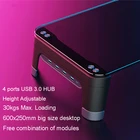 Подставка для монитора, ноутбука, 4 порта, usb-хаб дюйма, с поддержкой быстрой зарядки, 600 л