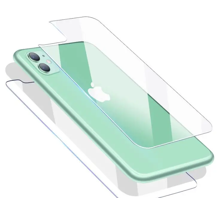 2 шт. заднее стекло для iPhone 11 Pro Max X Xr 6 6S 7 8 Plus 5 SE Защитное всего тела 11pro Xs