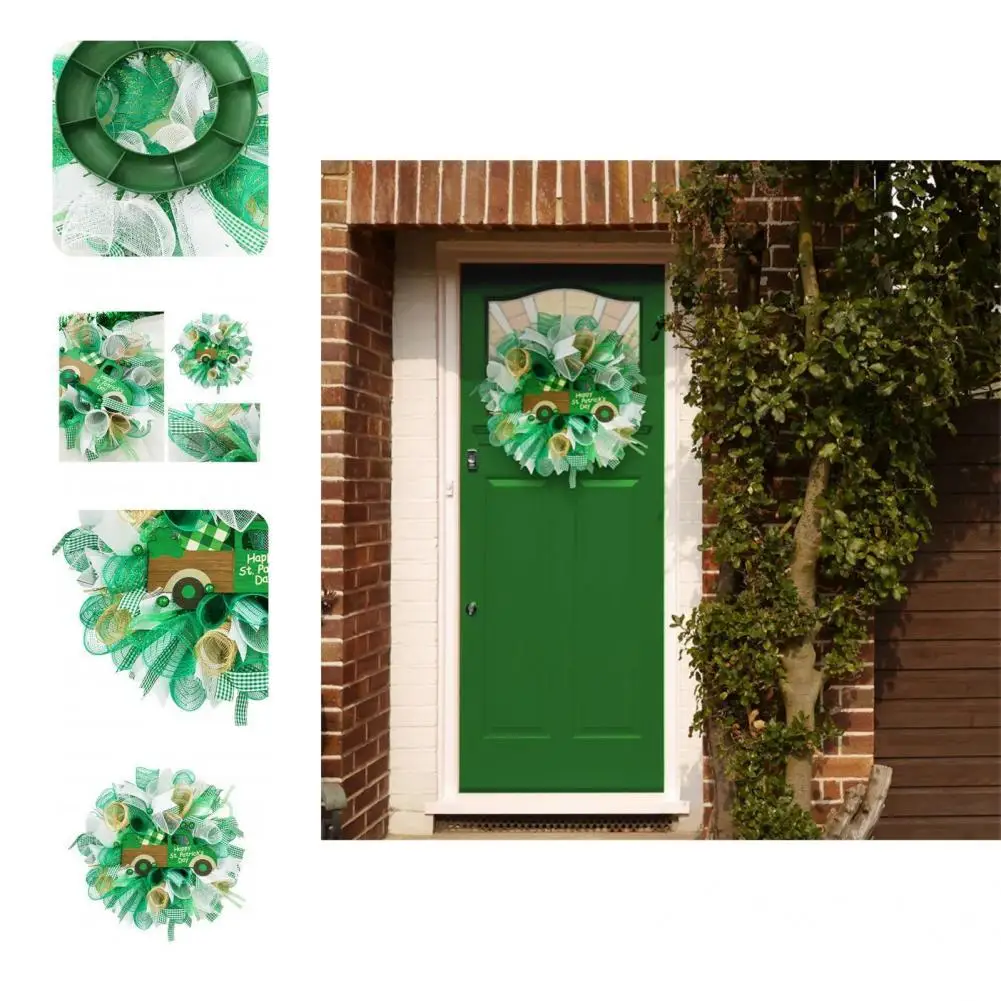 

Lightweight Beauty Eye-catching St Patricks Day Door Wreath Long Lasting Door Wreath Hand-crafted for Home