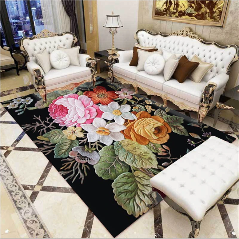 Винтажные коврики с 3d-изображением воздушных поцелуев американским цветочным