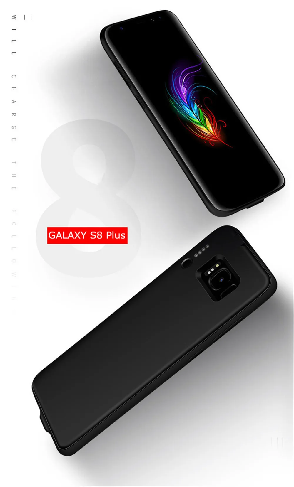 NTSPACE 5000 мАч для samsung Galaxy S8 Plus чехол для батареи 4000 мАч ультра тонкий резервный внешний аккумулятор чехол для samsung S8 чехол для зарядного устройства s
