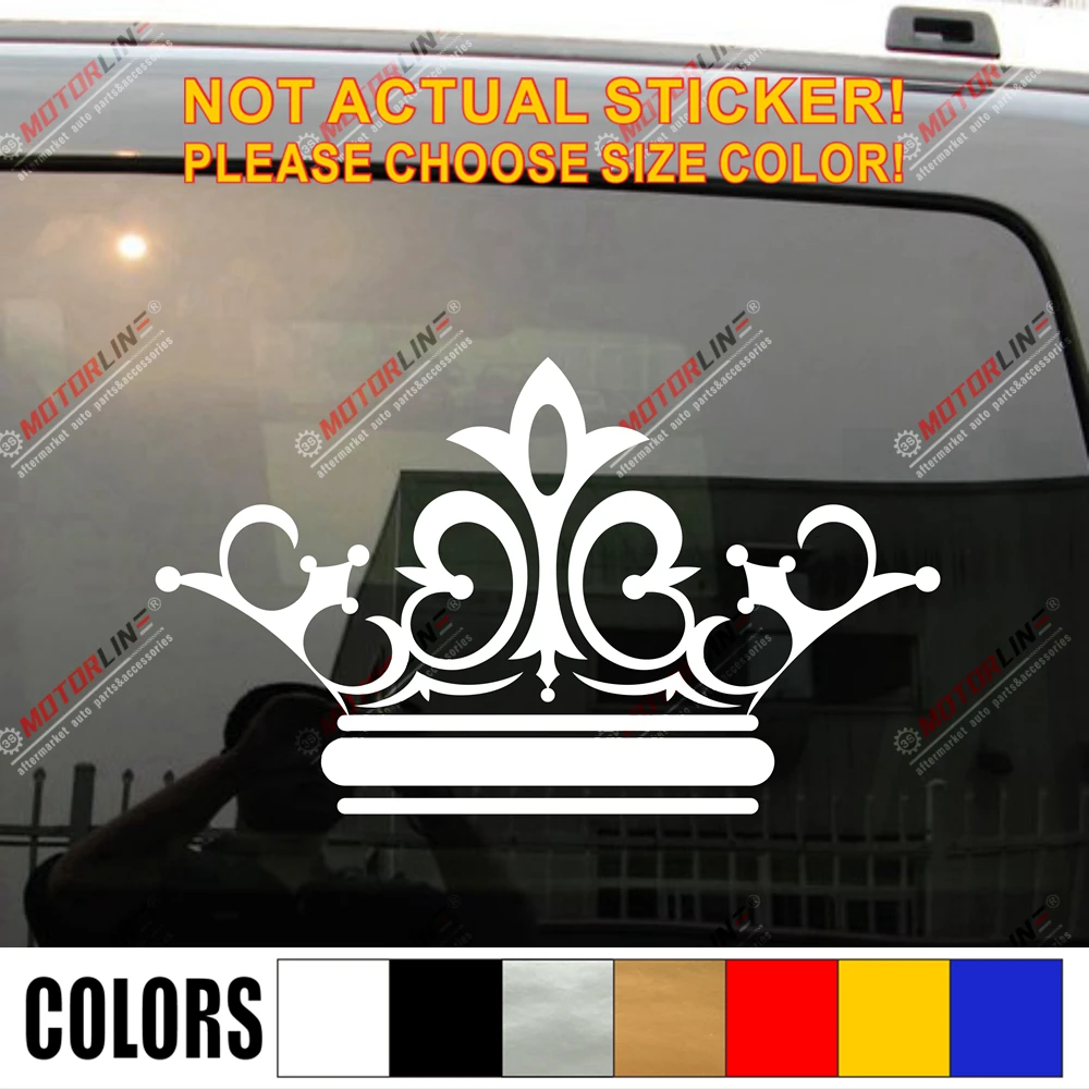 

pick size color Crown Prince Princess King Car Decal Sticker Vinyl die cut no background