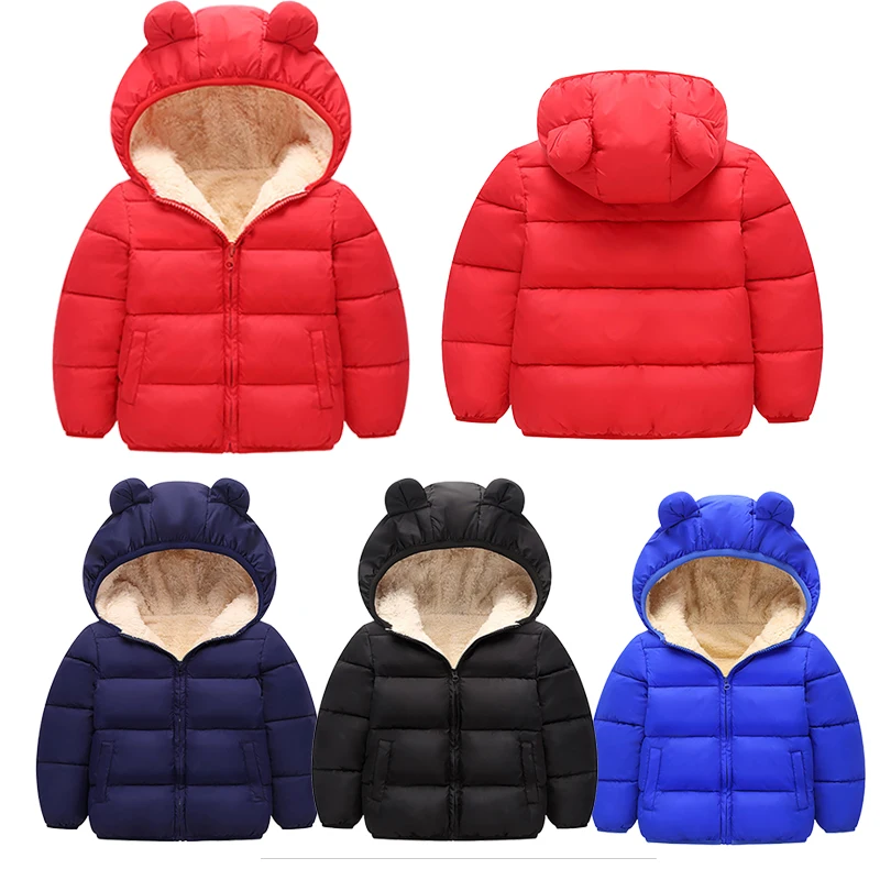 Осенне зимняя одежда для мальчиков и девочек куртки хлопковая верхняя с